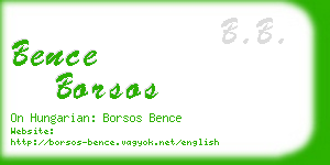 bence borsos business card